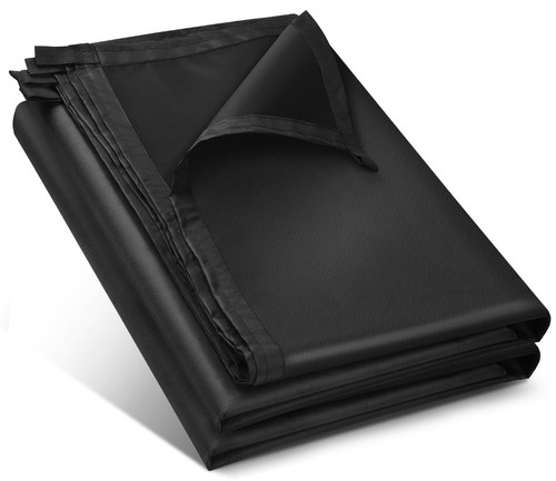 Black waterproof tarp 5x5ft - black,